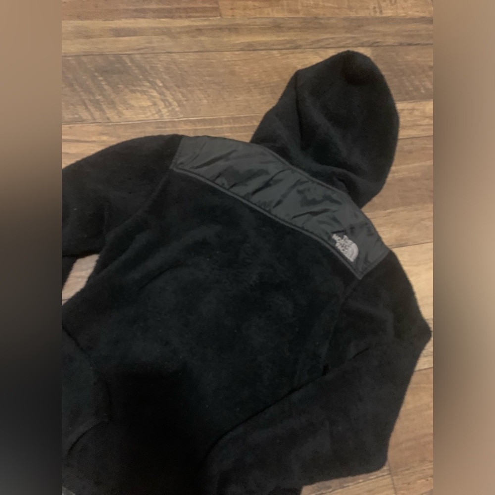 The north face black fuzzy osito for zip fleece with hood extra small Gorpcore - Picture 5 of 7